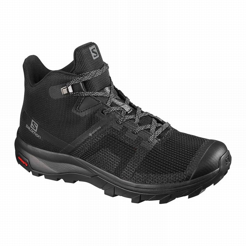 Buty Trekkingowe Damskie Salomon OUTLINE PRISM MID GORE-TEX - Czarne - Polska (524-BQECYD)